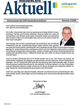 Niederleis Aktuell - Oktober 2026