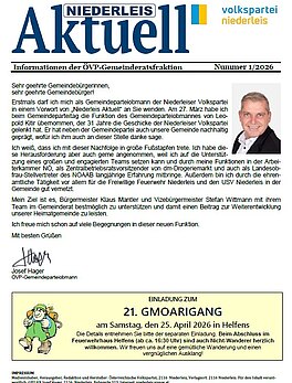 Niederleis Aktuell - April 2026